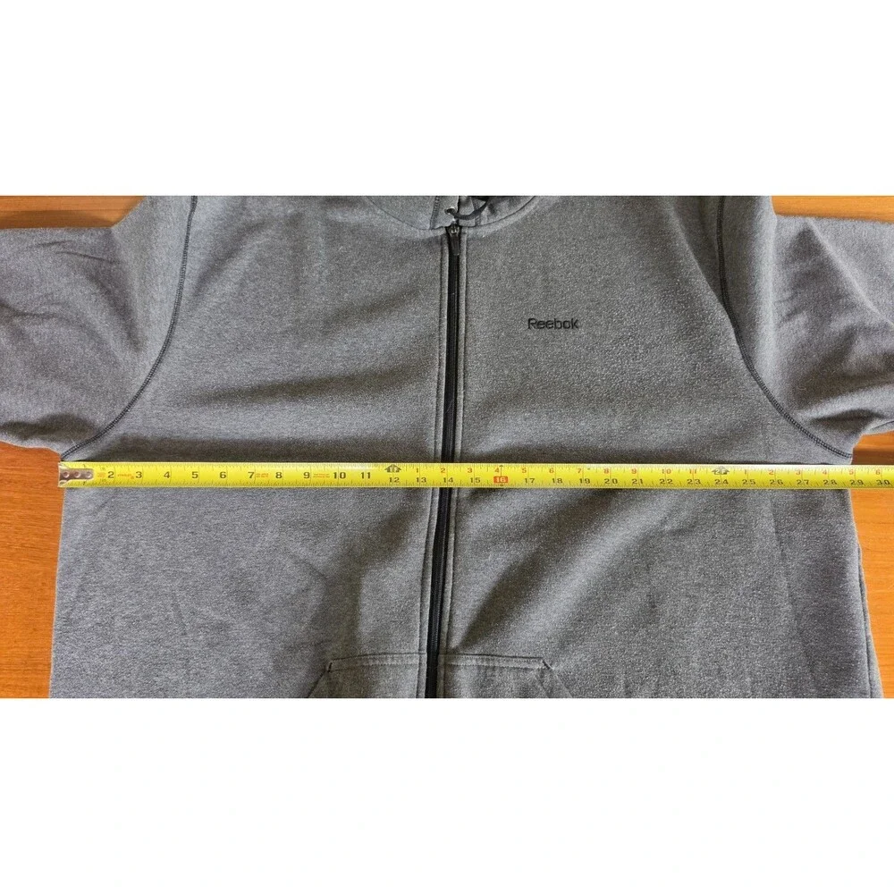 Reebok Men's Grey Hooded Jacket Size 3XL